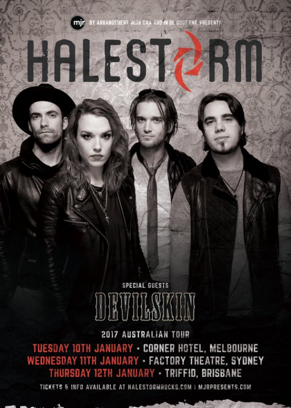 Halestorm announce East Coast Australian Tour January 2017 - The Rockpit