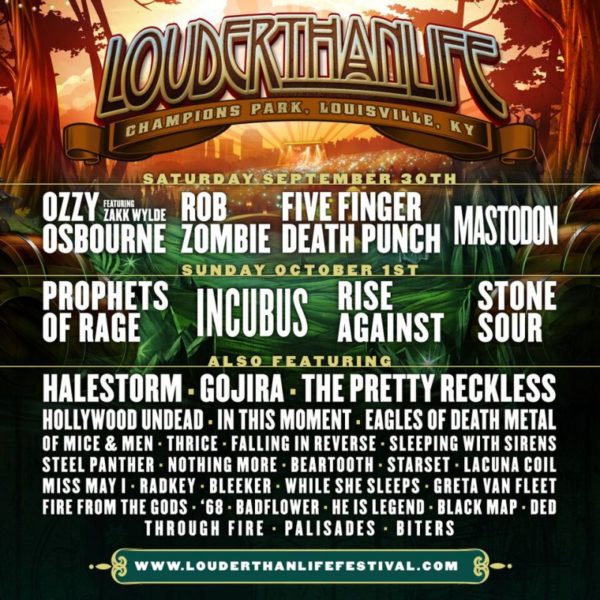 Louder Than Life Festival announced featuring Ozzy Osbourne and more
