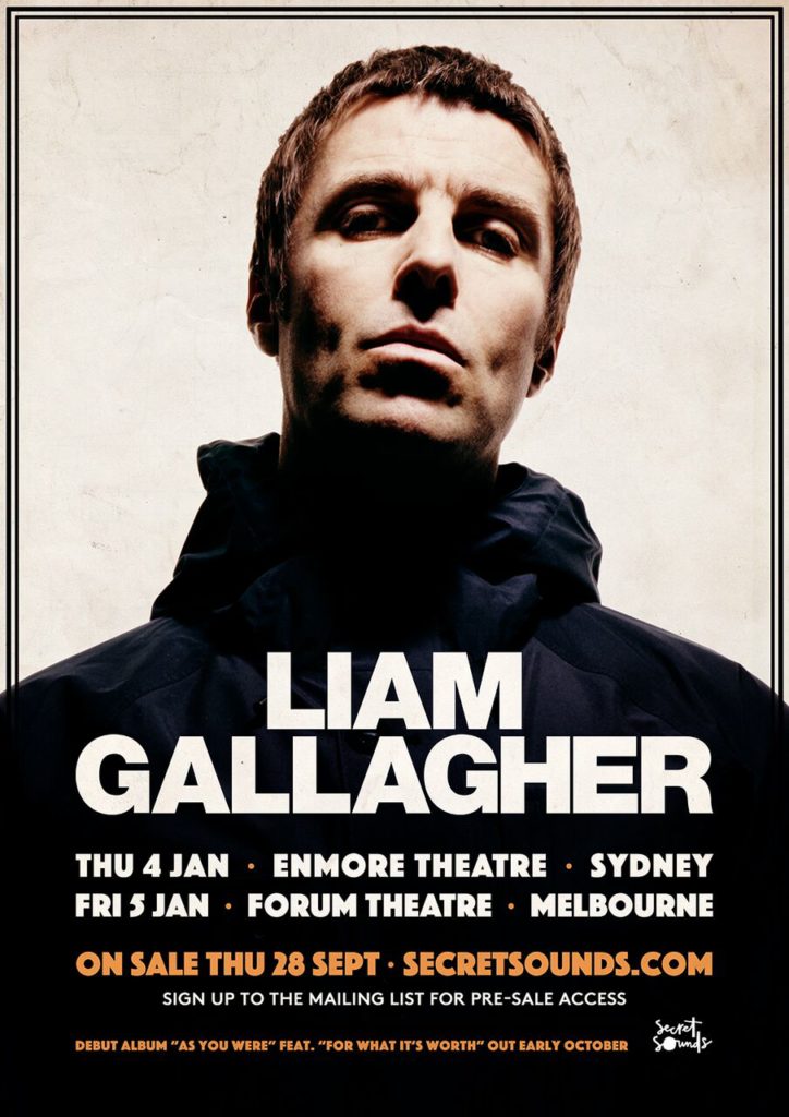 Liam Gallagher Australia tour