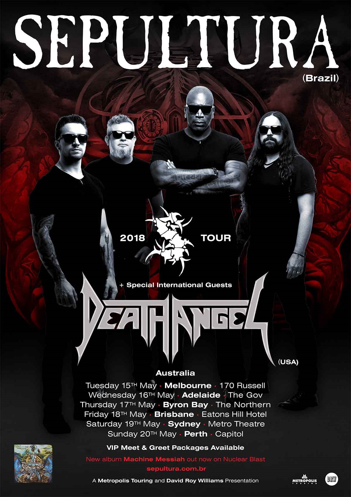 Sepultura and Death Angel add Byron Bay to Australian tour The Rockpit