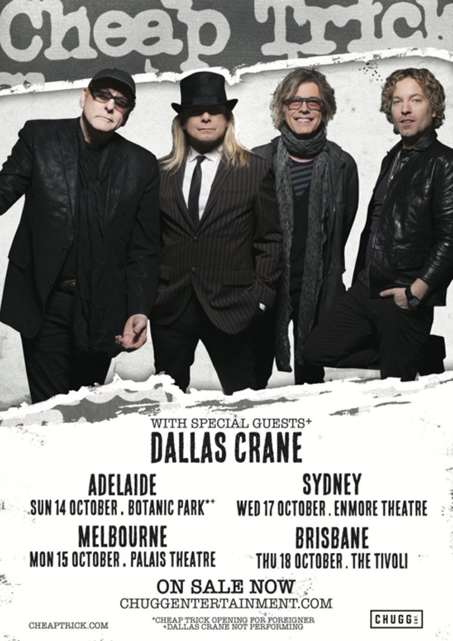 Cheap Trick announces east coast Australia tour dates The Rockpit