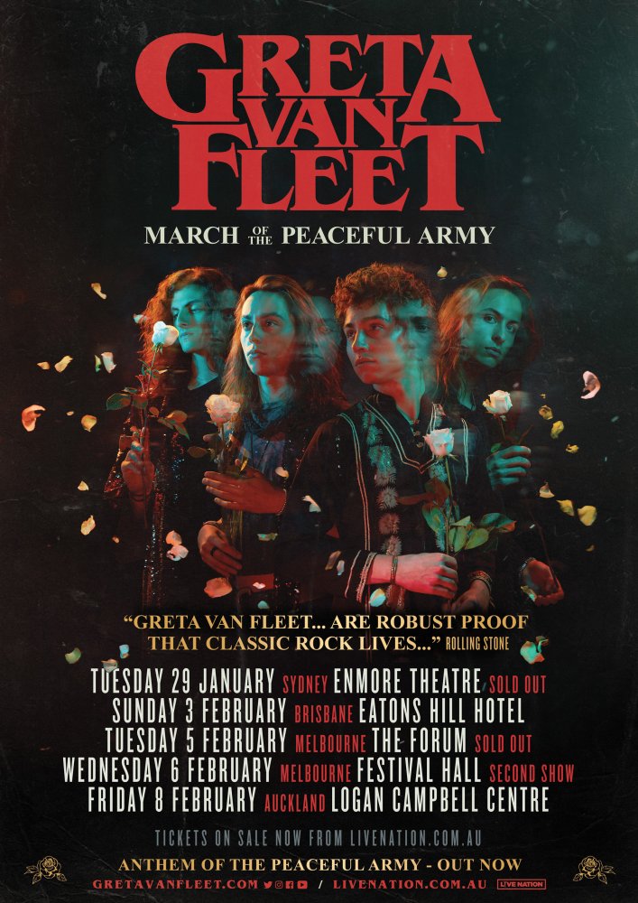 Greta Van Fleet Australia tour 2019
