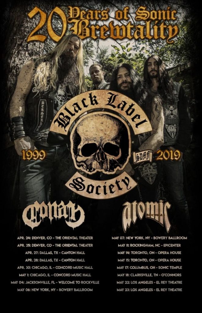 black label society tour 2019
