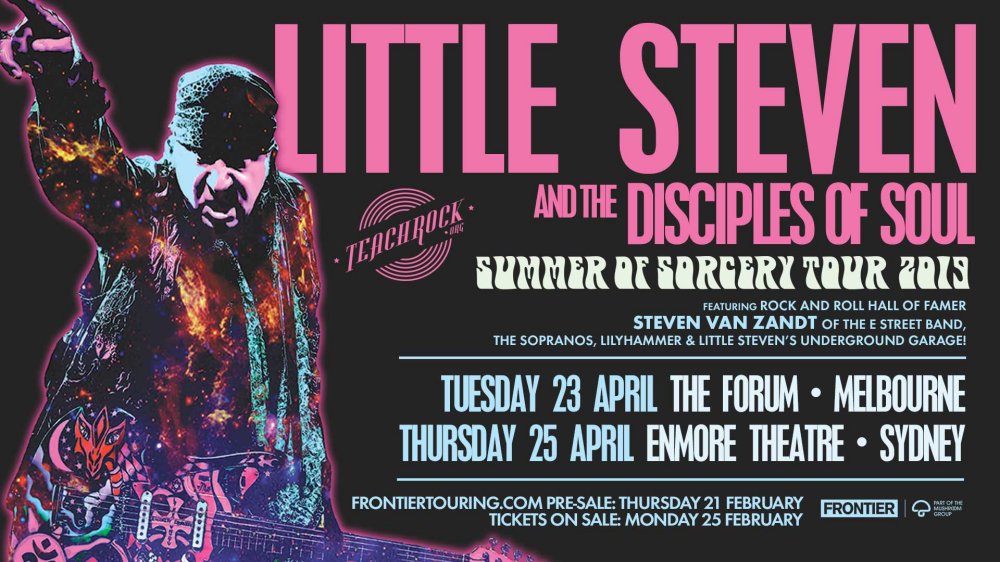 Little Steven and the Disciples Of Soul Australia tour 2019