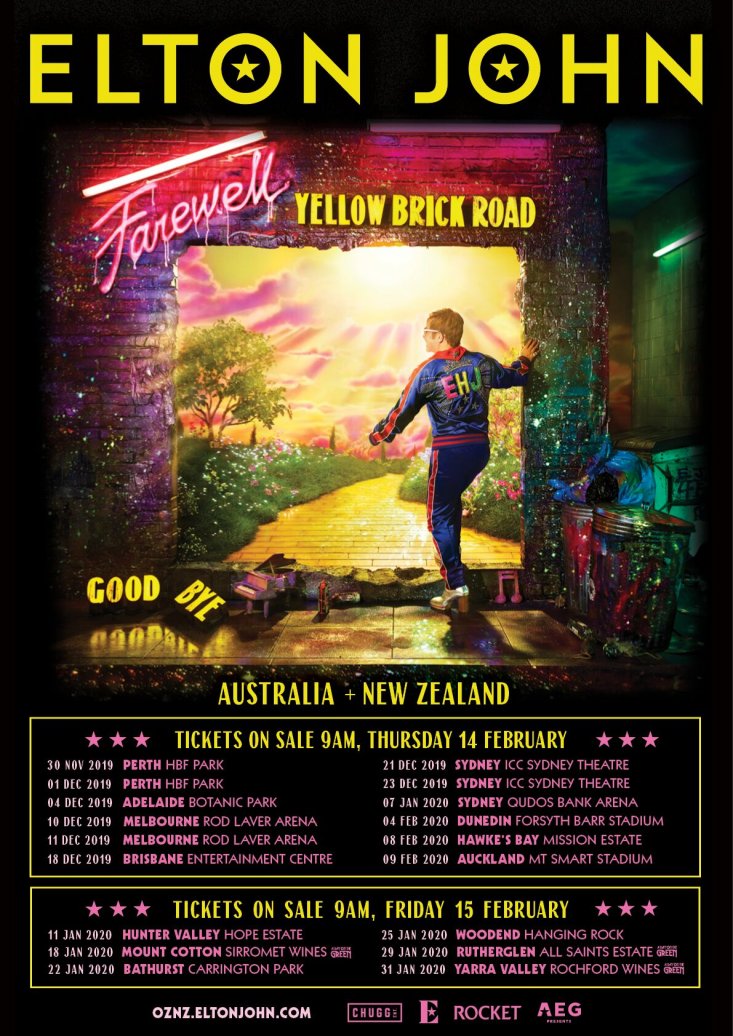 Farewell Yellow Brick Road Elton John Australian farewell tour dates