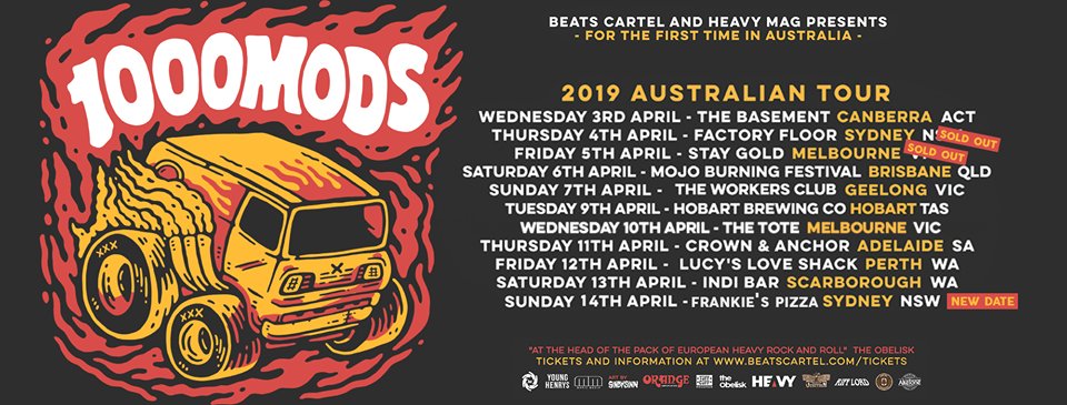 1000Mods Australia tour 2019