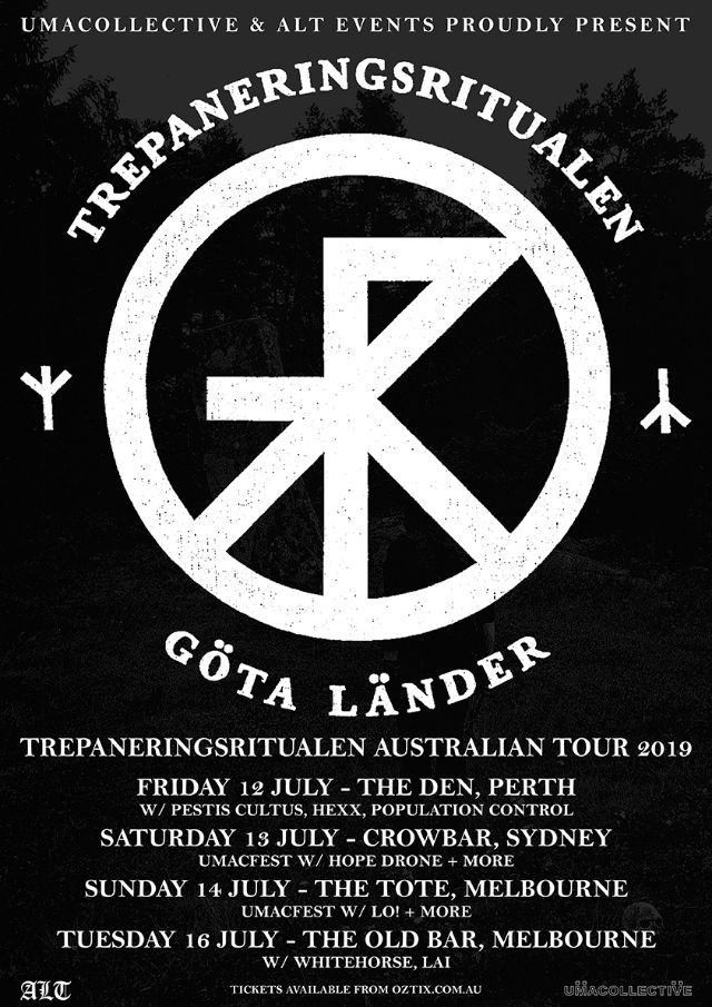 Trepaneringsritualen Australia tour 2019