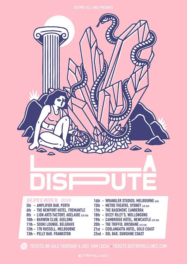 LA Dispute Australian tour 2019