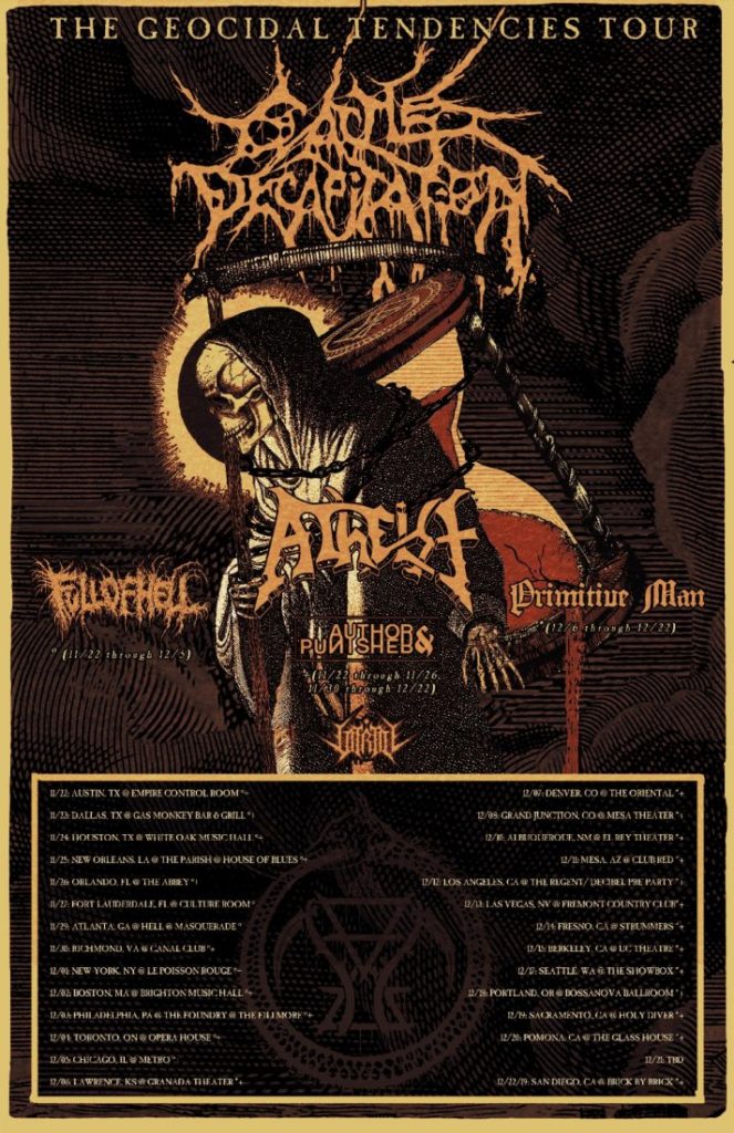 Cattle Decapitation North America tour 2019