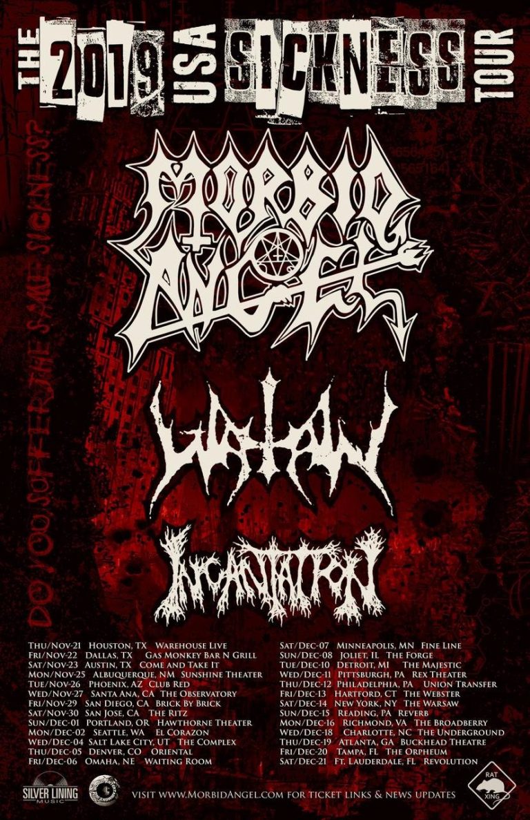 Morbid Angel announce US headlining tour with Watain and Incantation