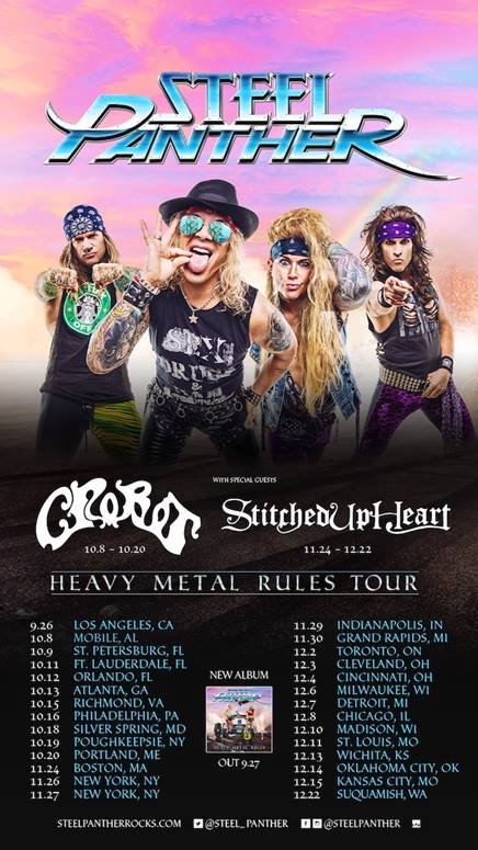 steel panther tour support