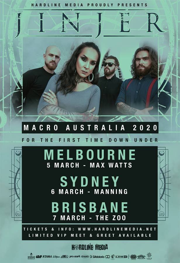 Jinjer Australia tour 2020