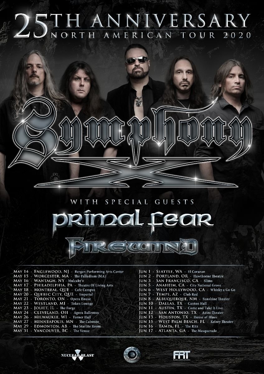 Symphony X announce 25th anniversary North American Tour with Primal