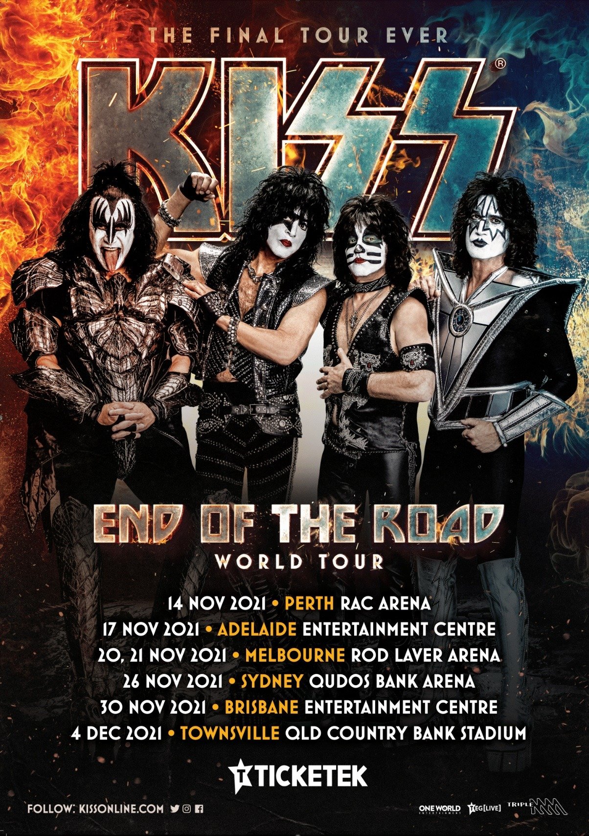 TOUR NEWS Kiss announces new Australian dates for final tour The Rockpit