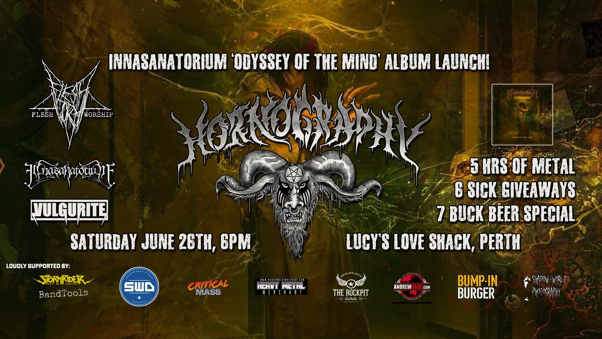 Hornography Perth Metal Club announces Innasanatorium album launch June ...