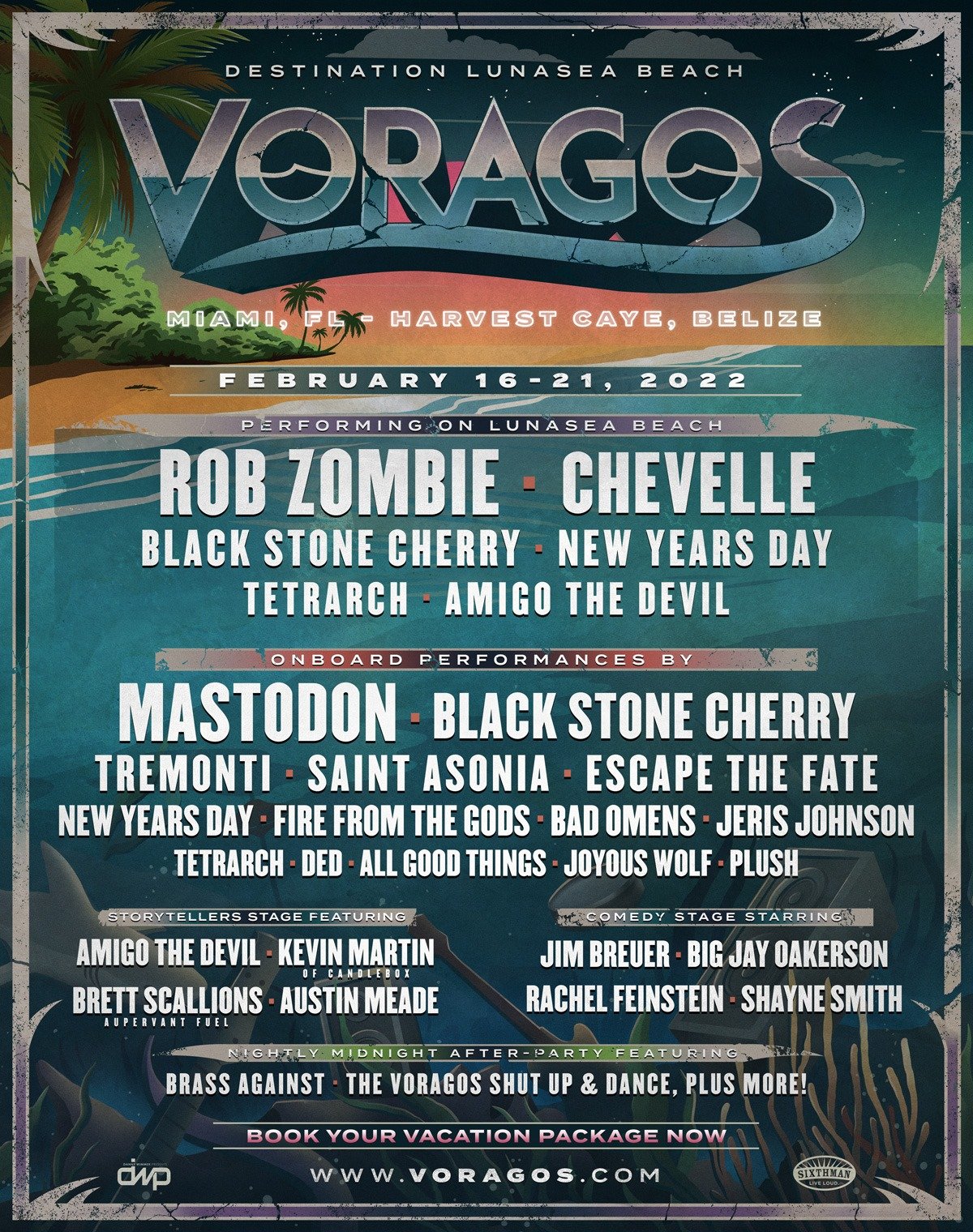 Rob Zombie, Chevelle, Mastodon & more announced for inaugural Voragos ...