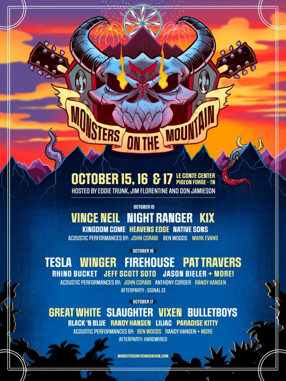 MONSTERS ON THE MOUNTAIN ANNOUNCES DAILY LINEUPS - The Rockpit