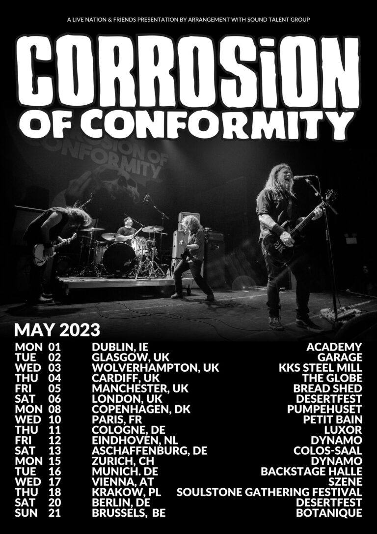 CORROSION OF CONFORMITY announce new UK + EU tour dates The Rockpit