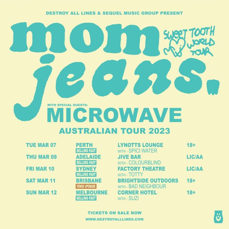 MOM JEANS Australian ‘Sweet Tooth’ tour March '23 The Rockpit