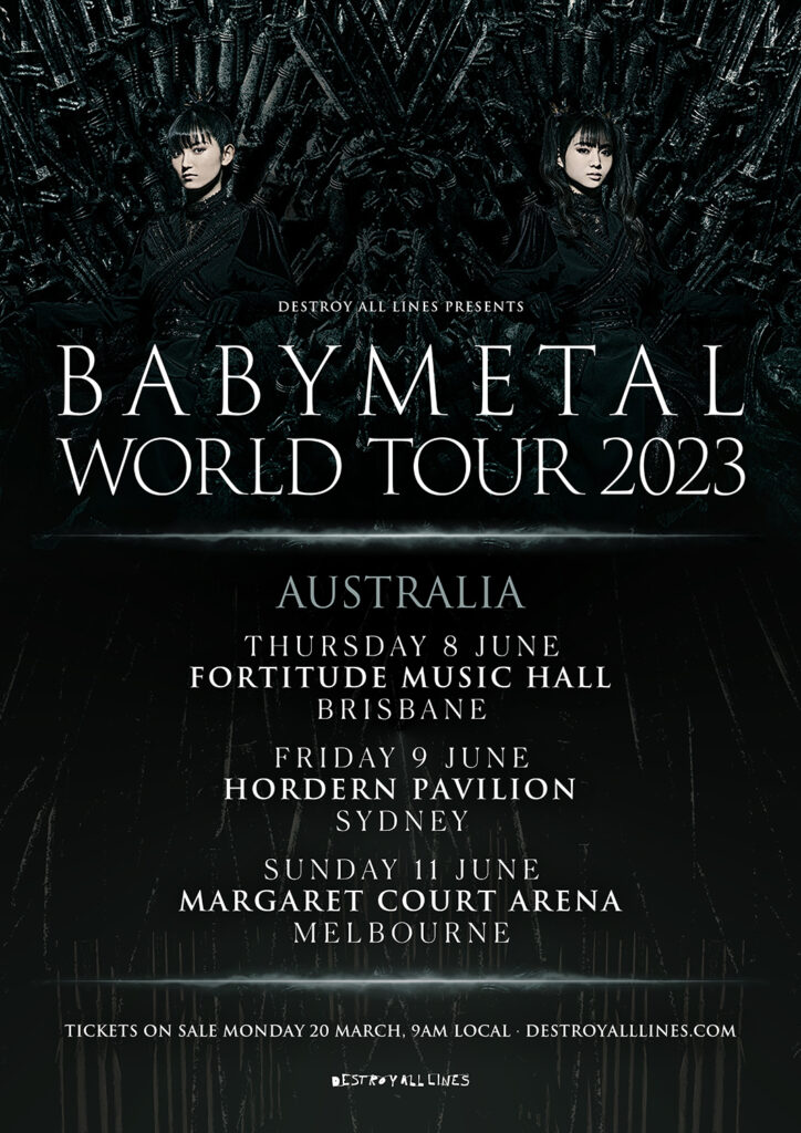 babymetal world tour 2023 australia