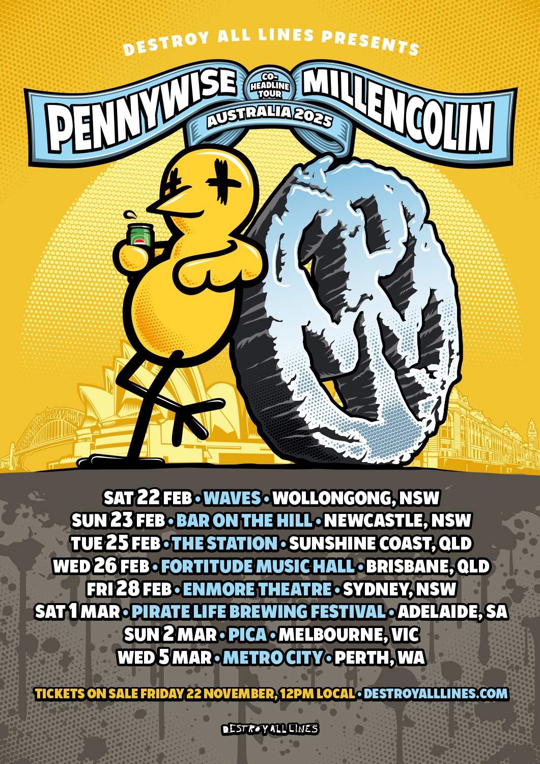 PENNYWISE & MILLENCOLIN Announce CoHeadline Australian Tour 2025 The